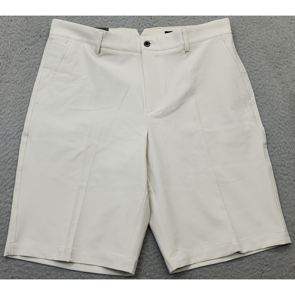 Dunning Golf Shorts Mens 32 Tan Player Fit Woven Performance Stretch Flat Front